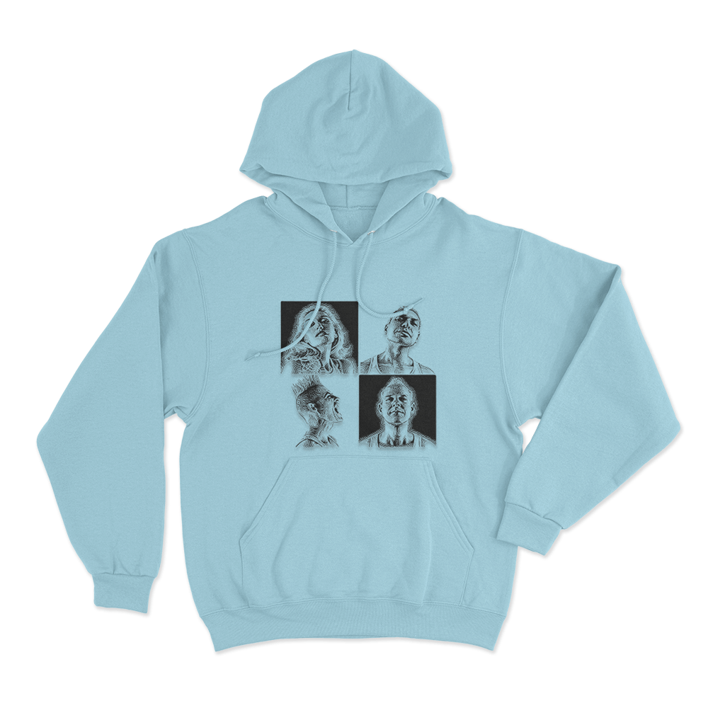 Push and Shove Unisex Hoodie Sky Blue Push and Shove Unisex Hoodie Sky Blue