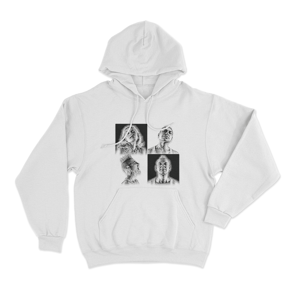 Push and Shove Unisex Hoodie White Push and Shove Unisex Hoodie White
