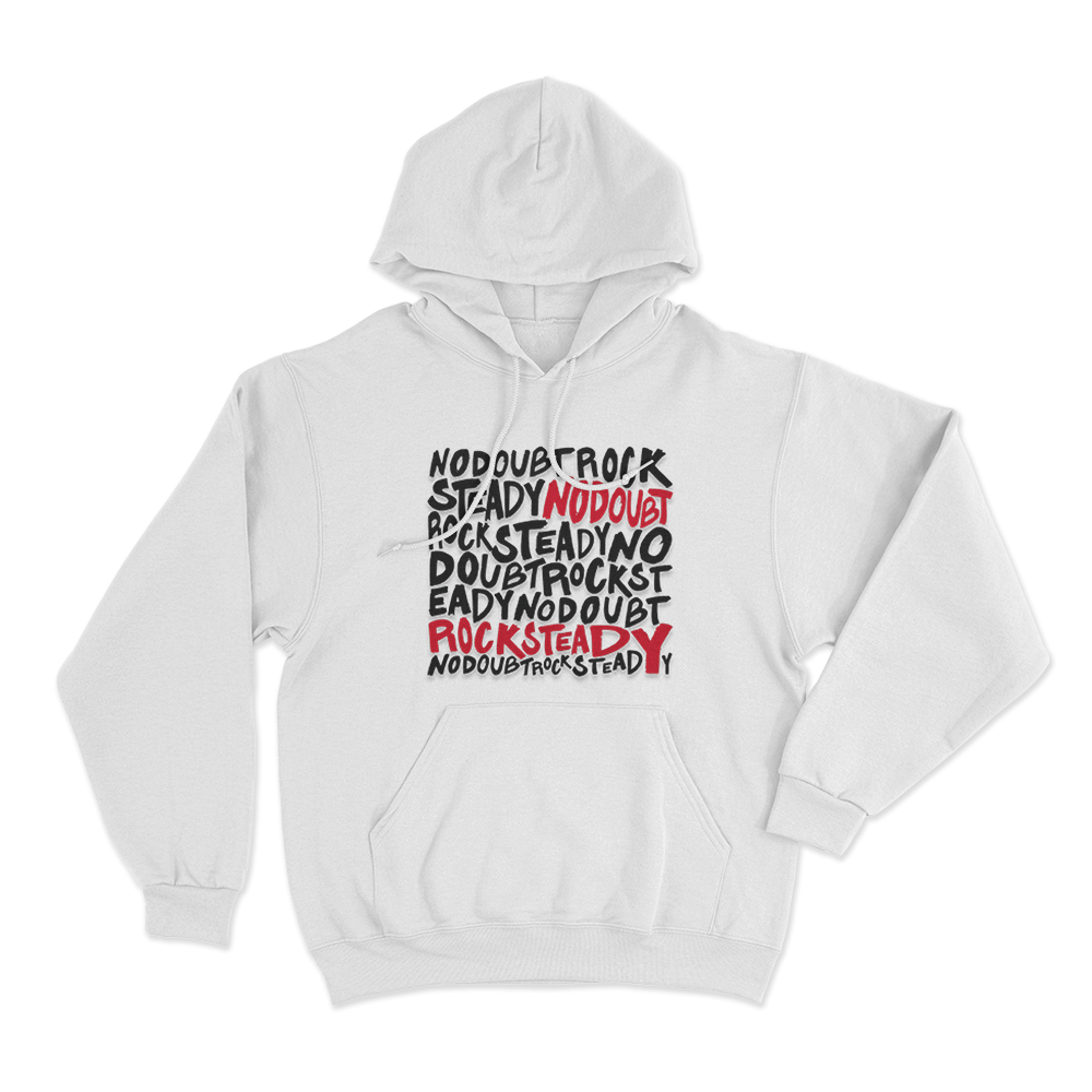 Rock Steady Unisex Hoodie White Rock Steady Unisex Hoodie White